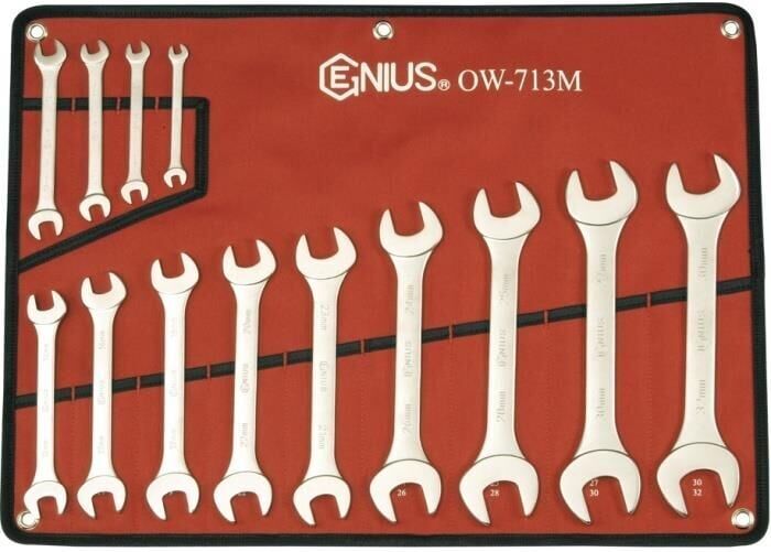 GENIUS GFP-7608M Mafsallı Cırcırlı Kombine Anahtar Takımı (8-19mm, 8 Parça)