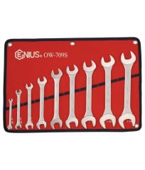 GENIUS OW-709S İki Ağızlı Anahtar Takımı 9 Parça (1/4''-1.1/4'' İnç Ölçü)