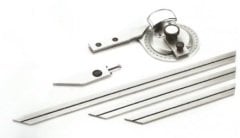TR 0-10 X 0,01 mm 0-360 Derece / DERECELİ MERCEKLİ GÖNYE ( 3 Parçalı )