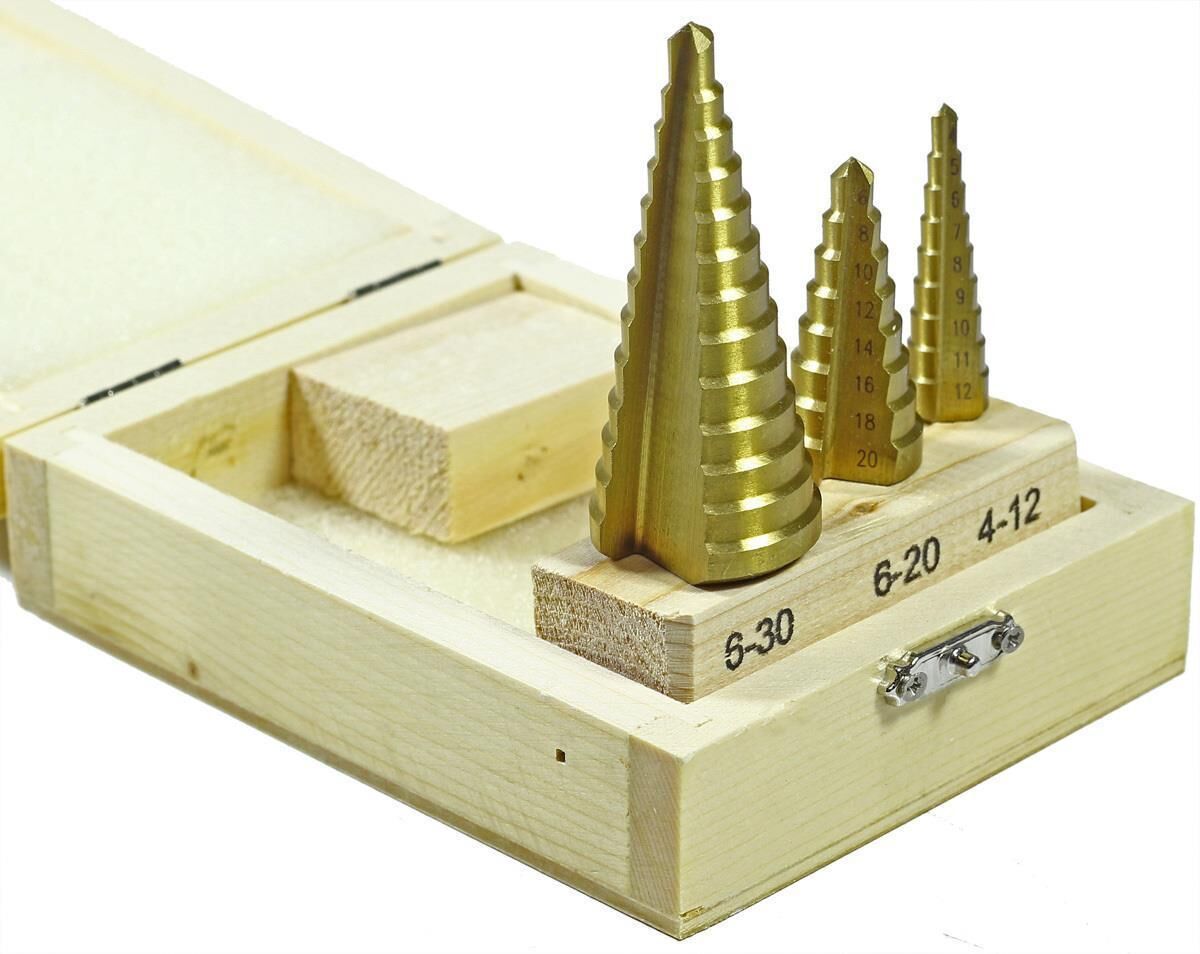 Knisaw KS51699 - Titanyum Kaplama 3'lü Kademe Sac Delme Seti