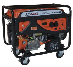ATiMAX AG8500E 8,0 KVA, MONOFAZE, BENZİNLİ, MARŞLI/İPLİ TEKERLİ JENERATÖR