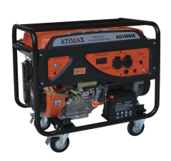 ATiMAX AG10000E  10 KVA, MONOFAZE, BENZİNLİ MARŞLI/İPLİ TEKERLİ JENERATÖR