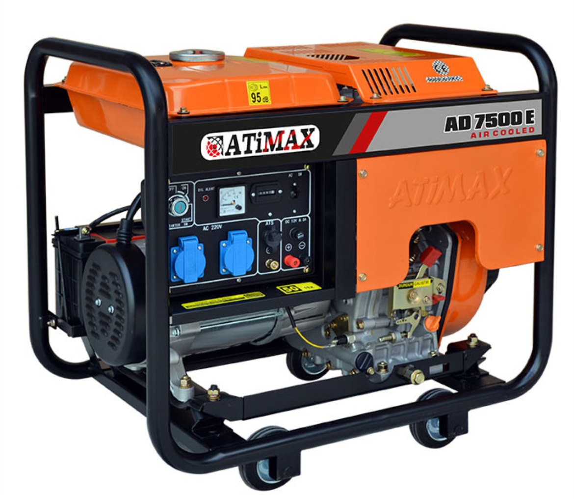 ATiMAX ADG7500E  7KVA, MONOFAZE, MARŞLI DİZEL PORTATİF JENERATÖR.
