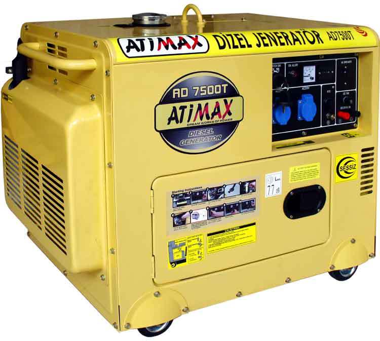ATIMAX ADG 7500ES 7  Hp KABİNLİ MARŞLI JENERATÖR