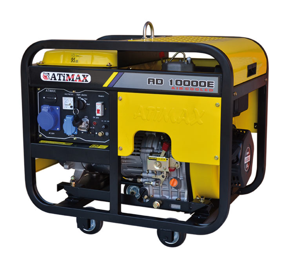 ATiMAX ADG10E3  9,0 KVA, TRİFAZE, DİZEL KAPALI KASA, MARŞLI, JENERATÖR