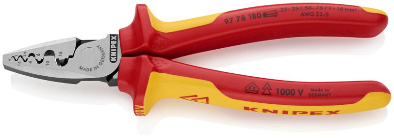 Knipex 97 78 180 Vde Yüksük Sikma Pensi̇