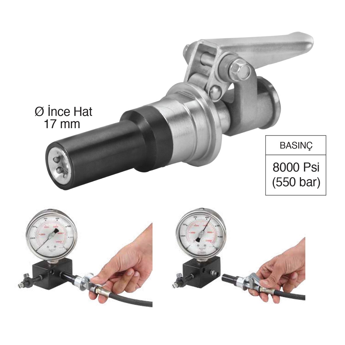 Groz - Mandallı Kilitlemeli Gres Ucu Hc/21/m - M10x1 Bağlantı