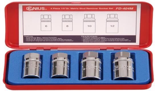 GENIUS 010152 Profesyonel 1/4'' Lokma Anahtar Standı - 410mm, 15 Klipsli Düzenleyici