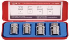 GENIUS 010152 Profesyonel 1/4'' Lokma Anahtar Standı - 410mm, 15 Klipsli Düzenleyici