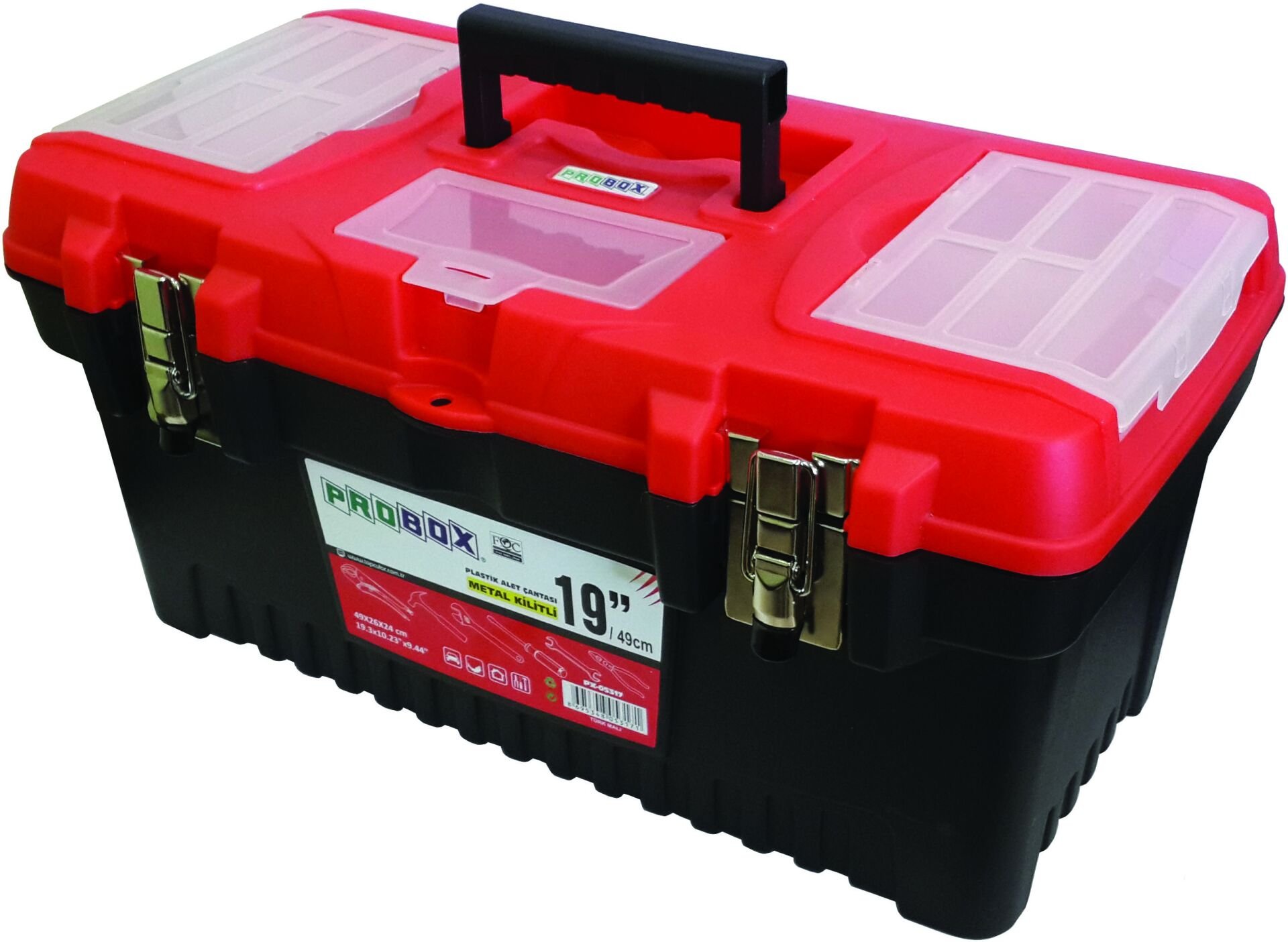 Probox PX05319 - Metal Kilitli Takım Çantası 22'' – Dayanıklı ve Fonksiyonel