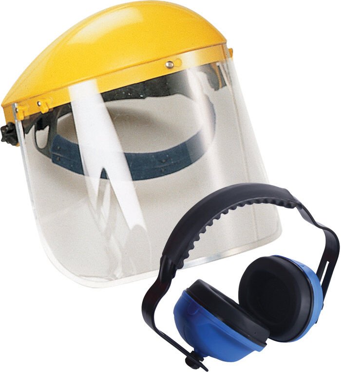 Max Safety SE913-004 Yüz Koruyucu Si̇perli̇k ve Kulaklik Seti̇ 25 Db 8''X12''