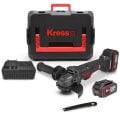 Kress KUH04.1 20Volt 5.0Ah. Li-ion Çift Akülü 125mm Kömürsüz Profesyonel Devir Ayarlı Alttan Tetikli Avuç Taşlama