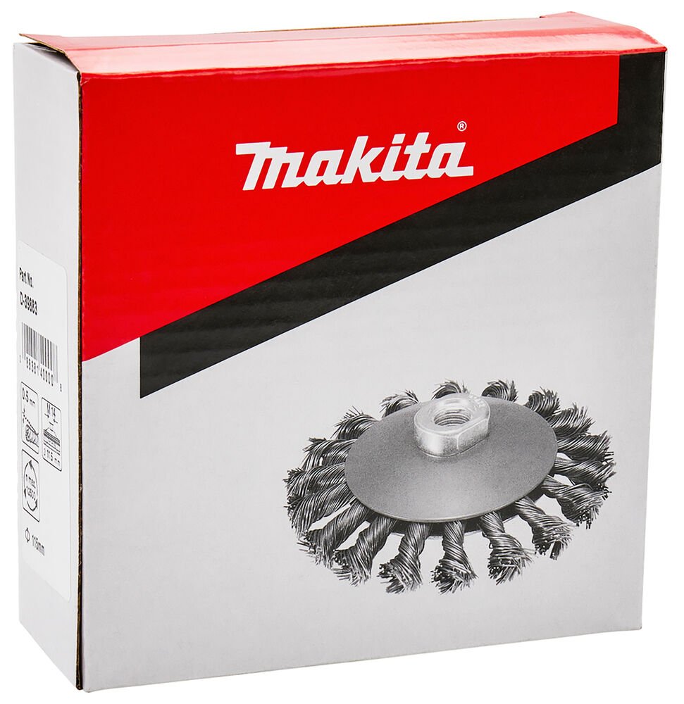 Makita D-39883 - Çanak Fırça - Burma Telli Geniş 115xm14x2 Mm