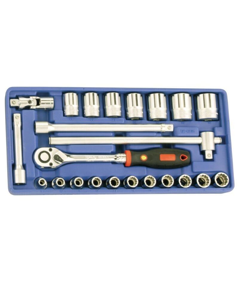 GENIUS TW-423M 23 Parça 1/2'' Yıldız Lokma Takımı Cırcırlı Set