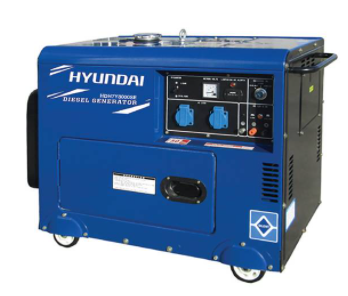 HYUNDAİ HDHY7000SE Dizel Marşlı Sessiz Tip Kabinli Dizel Jeneratör 6.9 kva