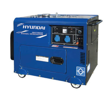 HYUNDAİ HDHY8000SE Dizel Marşlı Sessiz Tip Kabinli Dizel Jeneratör 7.5 kva
