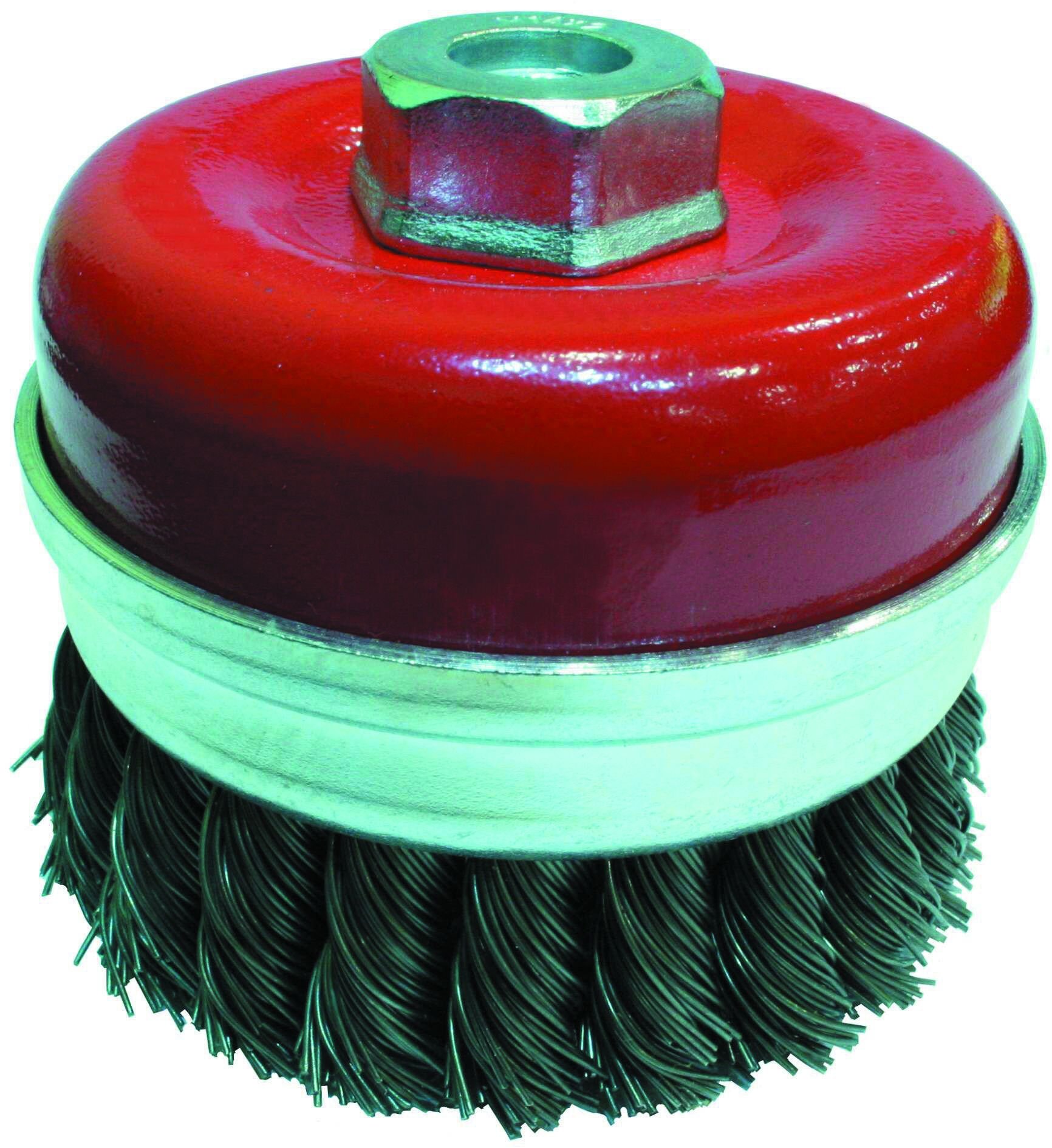 Partner PT02040 - Gri Burma Tellı M14 Vidalı Çanak Fırça 100 Mm