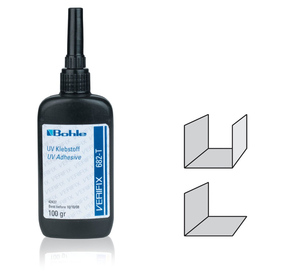Bohle / Orta Vizkozlu UV Yapıştırıcı (Cam + Metal)/ 1000 gr UV Yapıştırıcısı ( CAM + METAL )