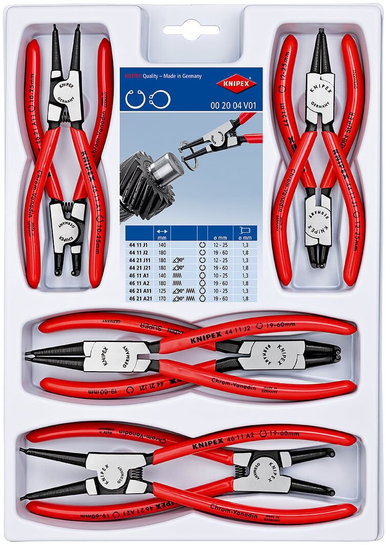 Knipex 00 2004V01 - Segman Pense Seti - Yüksek Kalite ve Dayanıklılık