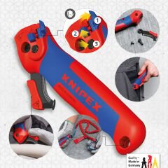 KNIPEX 16 50 145SB Kablo Siyirma Biçaği