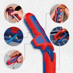 Knipex 16 95 03SB Kablo Siyirma Aleti̇