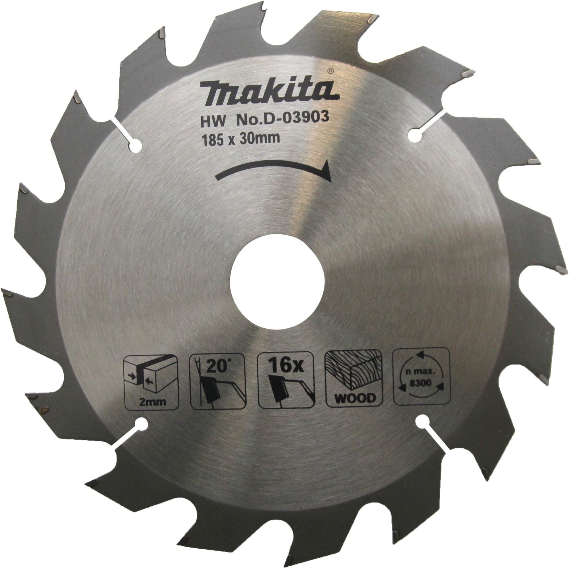 Makita D-03903 - Ahşap Daire Testere 185x16 Diş - Yüksek Performans