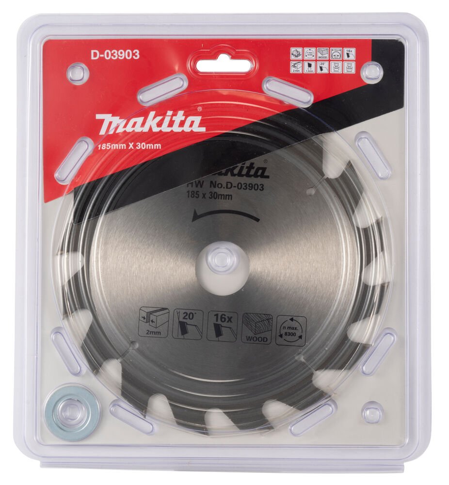 Makita D-03903 - Ahşap Daire Testere 185x16 Diş - Yüksek Performans