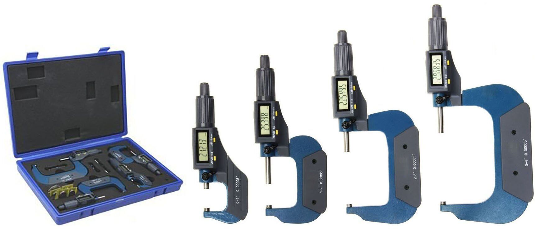 BTS03107 4'LÜ DİJİTAL MİKROMETRE SETİ