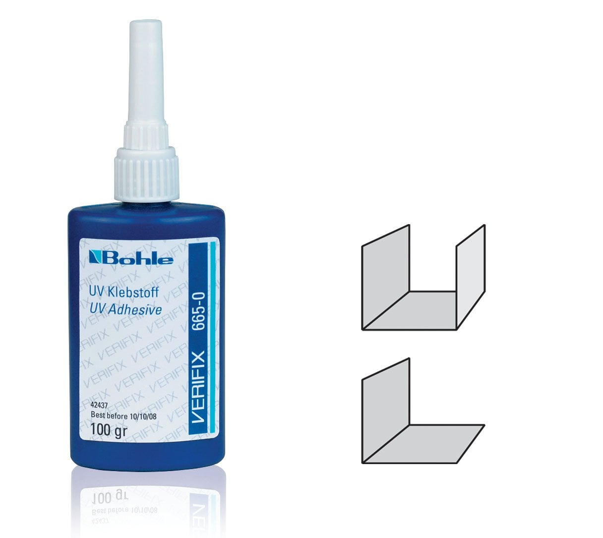 Bohle  /  Düşük Vizkozlu UV Yapıştırıcı (Cam + Cam) / 100 gr UV Yapıştırıcısı ( CAM + CAM )
