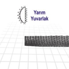 YARIM YUVARLAK EĞE  -  İNCE 6''