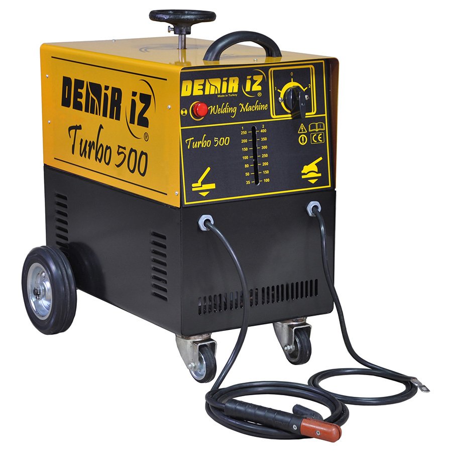 DEMİRİZ TURBO 500B MEKANİK KONTROLLÜ AC ÖRTÜLÜ ELEKTROD KAYNAK MAKİNASI / BAKIR SARGILI