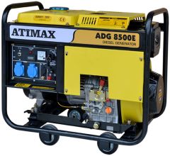 ATIMAX AD8500E 7,5 kVA, MONOFAZE, MARŞLI DİZEL PORTATİF JENERATÖR.