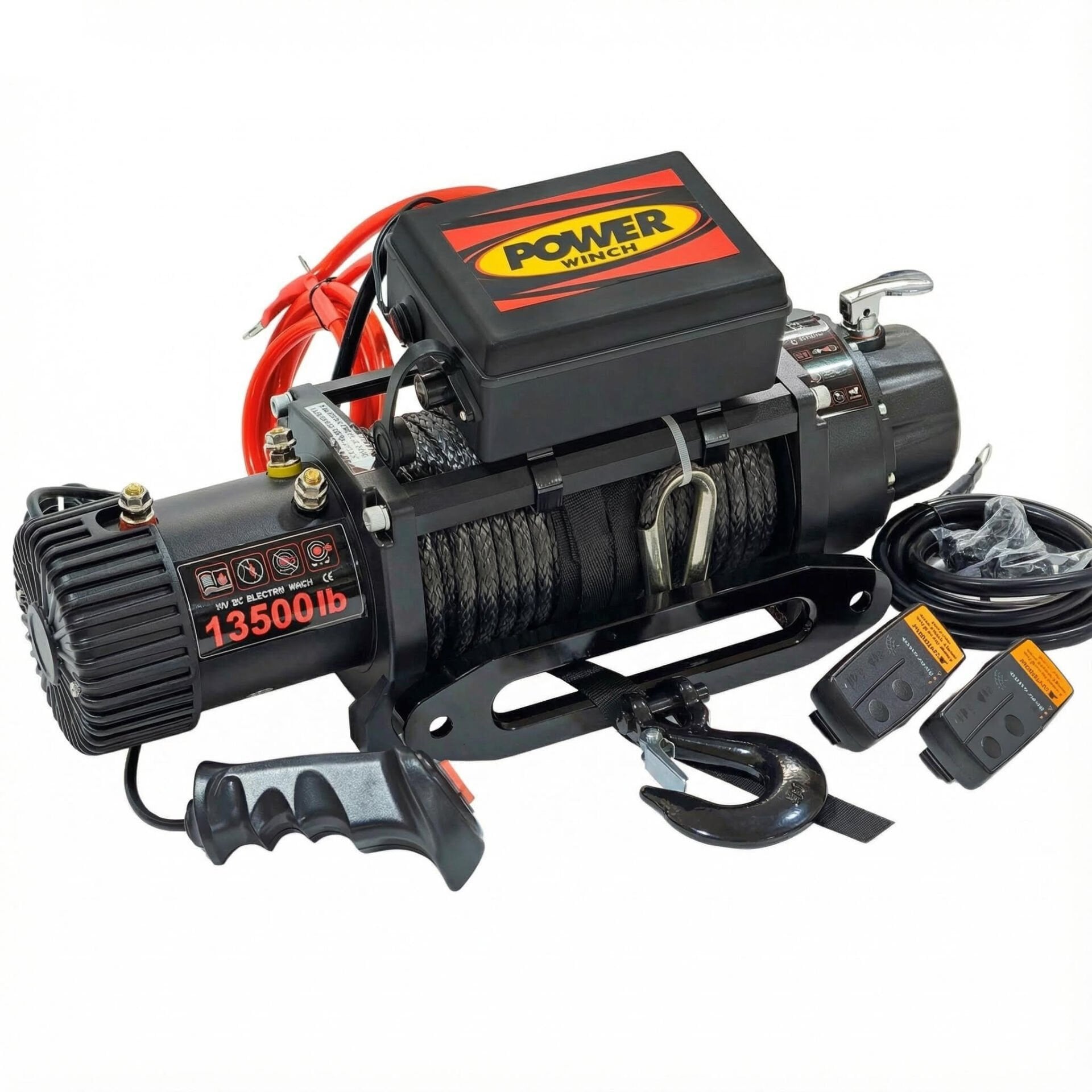 Power Winch 13500 lb Sentetik Halatlı Off-Road 4x4 Elektrikli Vinç 12V