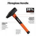 Groz - Fiber Saplı Çekiç 300gr Din1041 - Dayanıklı ve Ergonomik