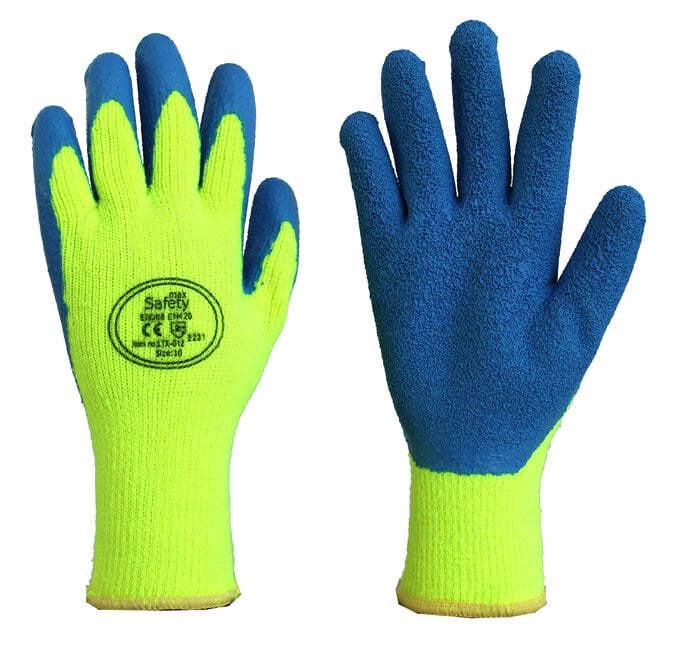 Max Safety LTX-012 Lateks Kış İş Eldiveni — 120 Çift/Koli