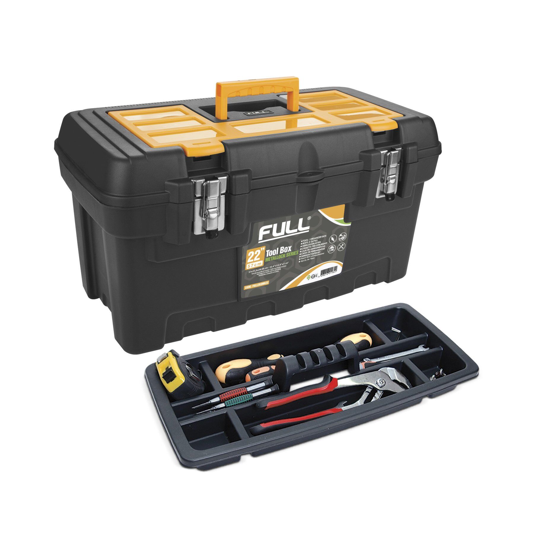 Full FULLEKOMK22 Metal Ki̇li̇tli̇ Takim Çantasi 22''