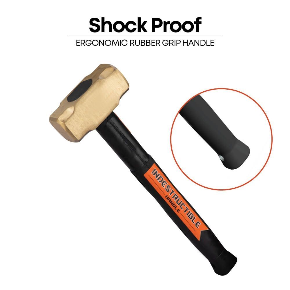 Groz - Kırılmaz Saplı Pirinç Balyoz 3,6kg - Dayanıklı ve Güvenilir