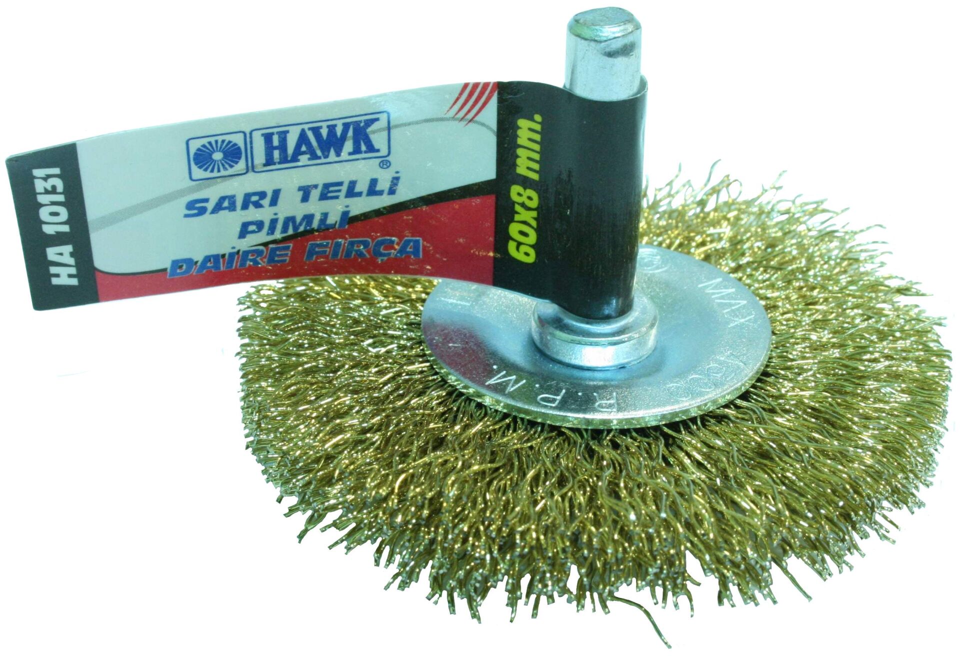 Hawk HA10131 - Sarı Tellı Pimli Daire Fırça 60x8 Mm - Yüksek Performans