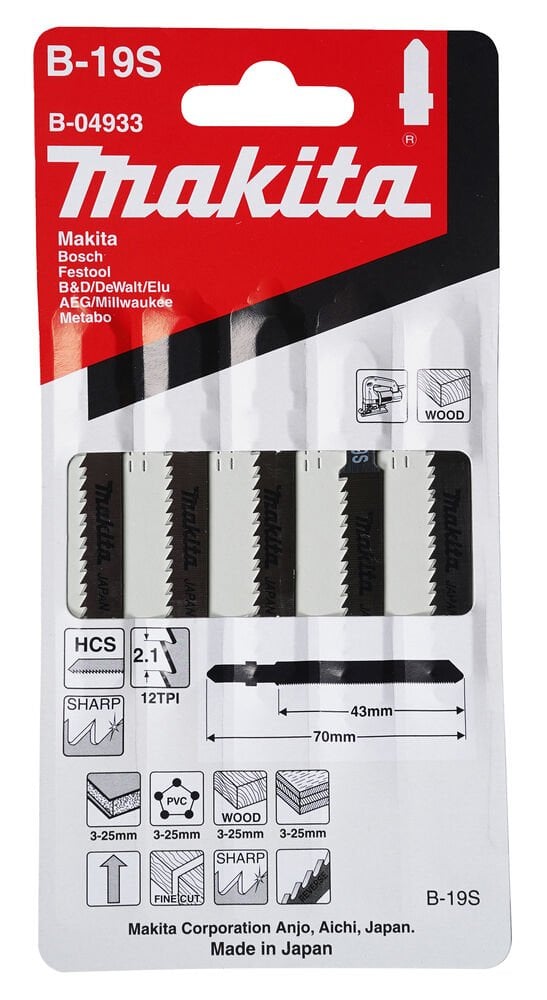 Makita B-04933 - Dekupaj Testere Bıçağı Ahşap ve Plastik - B-04933