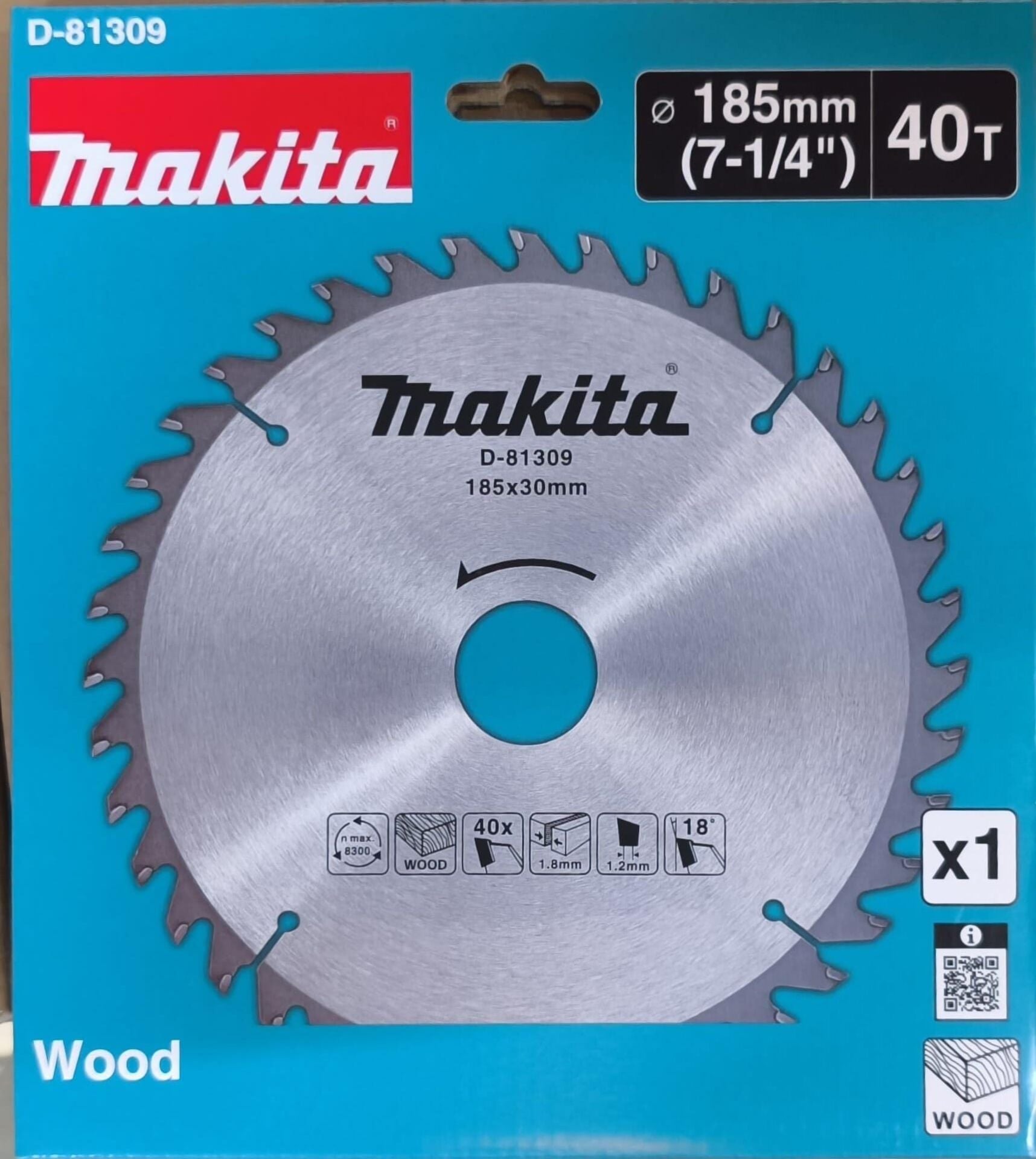 MAKITA D-81309 DAİRE AHŞAP TESTERE 185x30mmx40T