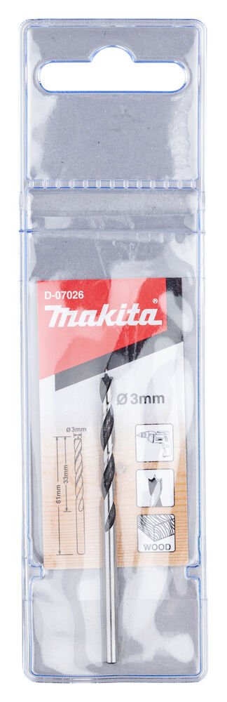 Makita D-07026 - Ahşap Matkap Ucu 3x60 Mm - Dayanıklı ve Verimli