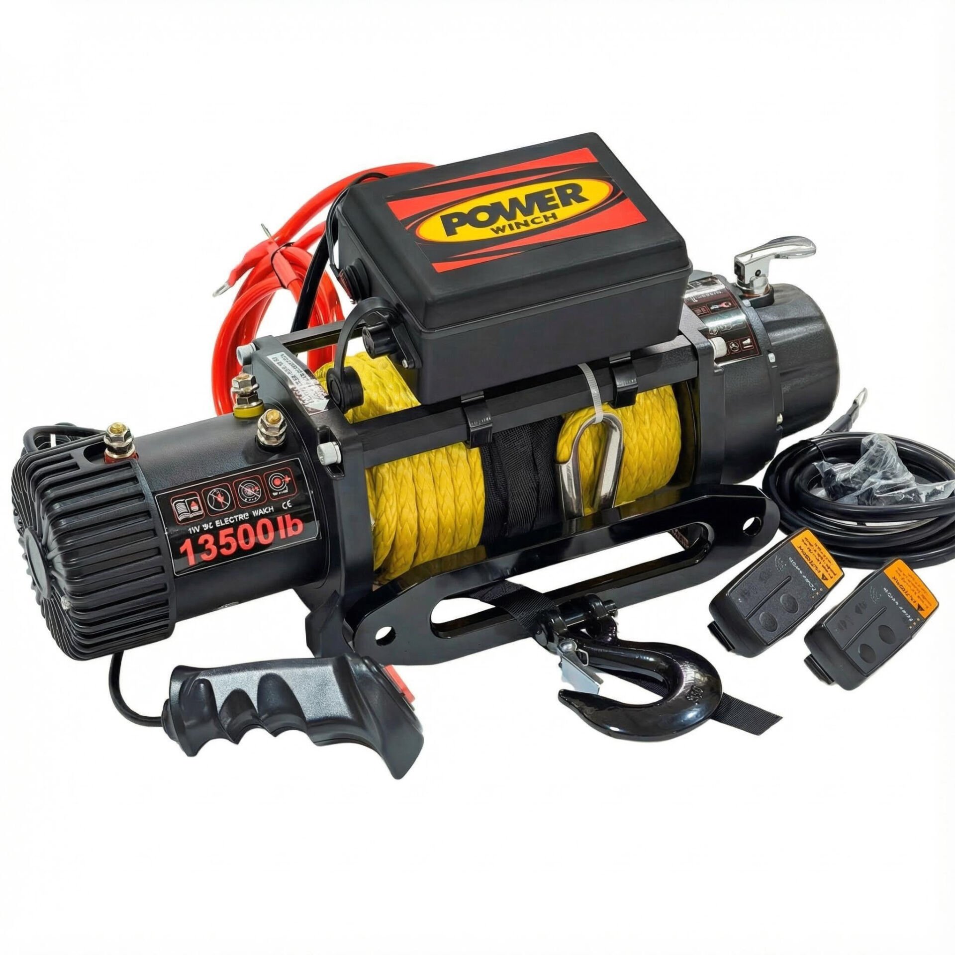 Power Winch 13500 lb Sentetik Halatlı Off-Road 4x4 Elektrikli Vinç 12V