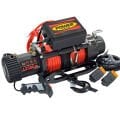 Power Winch 13500 lb Sentetik Kırmızı Halatlı Off-Road 4x4 Elektrikli Vinç 12V