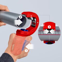 Knipex 90 23 01BK Dp50 Plasti̇k Boru Kesi̇ci̇