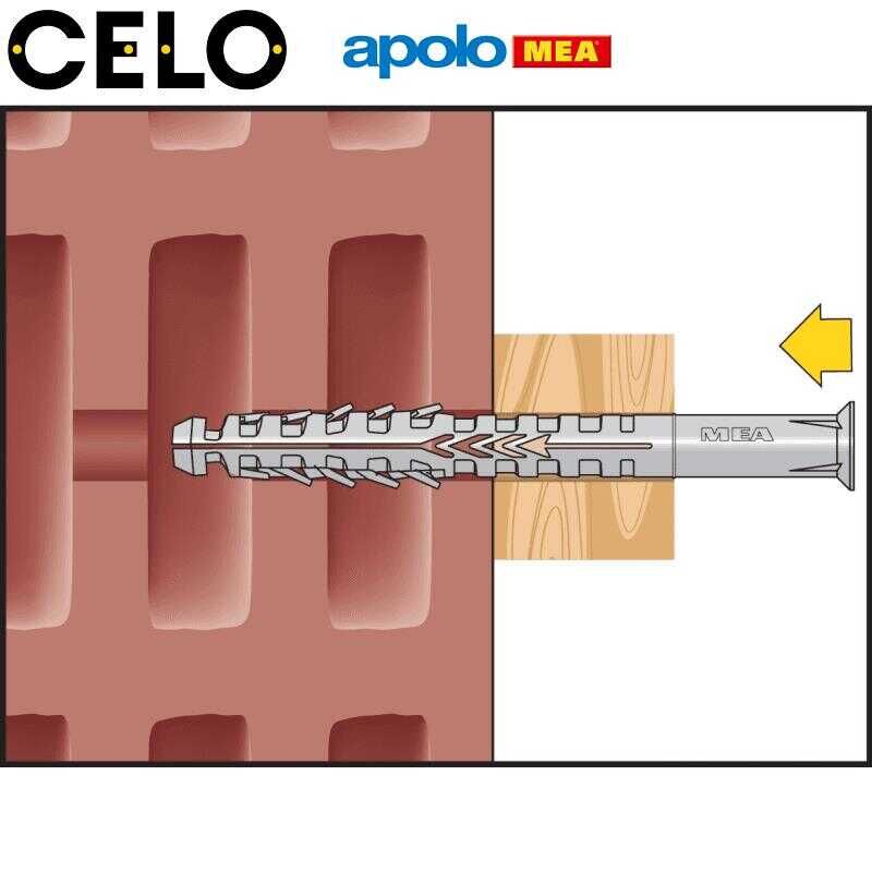 MEA HBR Boşluklu Çerçeve Dübeli (10x135mm, 50 Adet)