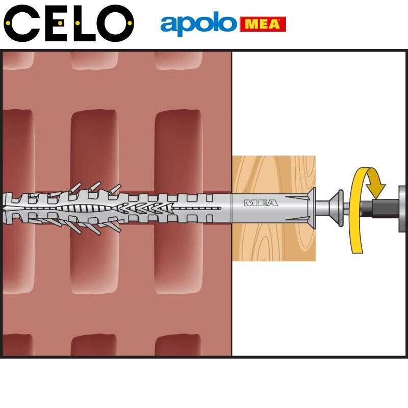 MEA HBR Boşluklu Çerçeve Dübeli (10x135mm, 50 Adet)