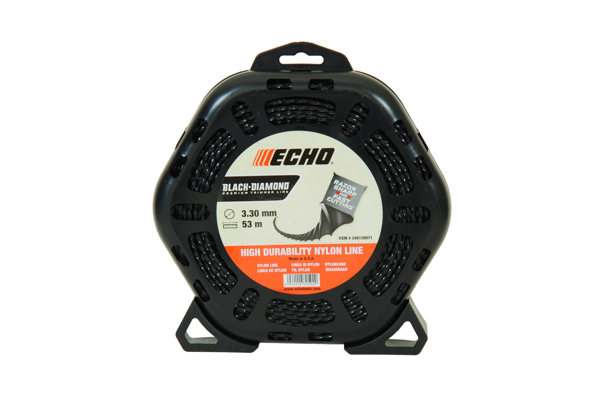 ECHO Burgulu 3.3mm 53 Metre Siyah Misina