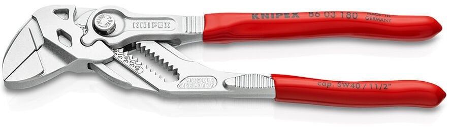 Knipex 8603180 - Düz Çene Ayarli Pense 180 Mm