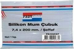 Fastbond FA10237 - Şeffaf İnce Silikon Mum Çubukları - Yüksek Kalite