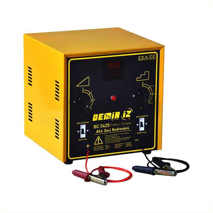 Demiriz BC 2425 24 V/25 Amper 2 Akülük Manuel Akü Şarj Cihazı (Redresörü)